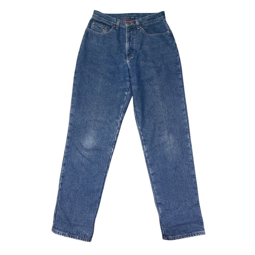 L.L. Bean Jeans Women’s 10 Double L Flannel Lined Relaxed Fit Blue 28x32 USA